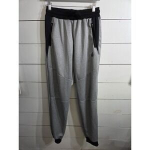 ROCAWEAR GRAY BLACK LOGO JOGGER SWEATPANTS ZIPPER POCKET SIZE L